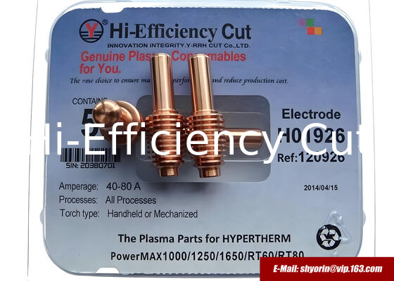 120926 electrode for HYPERTHERM Powermax 1000/1250/1650. supplier